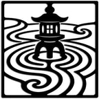 Japanese Zen Pagoda Metal Wall Art Decor Outdoor Decor Minimalist Aesthetic Metal Signs Elegant Wall Decor for Living Room Office Space Zen Garden Inspired Wall Hanging (Black,16inch) by Unknown