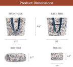 Maison d' Hermine Shopping Bags Cotton Quilted Tote Bag with Zipper Pockets - Image 5