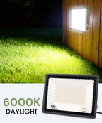 L LOHAS LED 300W Dusk to Dawn Plug in Flood Light Outdoor 6000K 2 Pack - Image 3