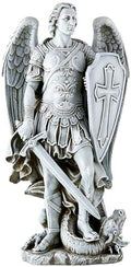 Avalon Gallery Garden Statue - Archangel Saint Michael The Warrior Indoor/Outdoor Catholic Sculpture, 12.25" Tall, Small by AvalonGallery