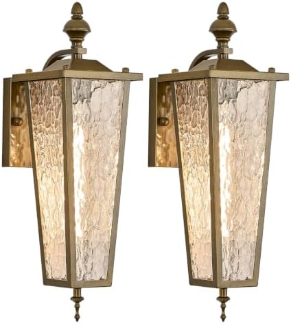 2-Pack Outdoor Wall Light,Vintage Exterior Waterproof Lantern by BIEOCUR