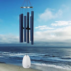 Woodstock Wind Chimes for Outside, Garden, Patio, Porch and Outdoor Decor (32") Bells of Paradise Pacific Blue Decorative Wind Chime Gifts (BPMPB) - Image 2
