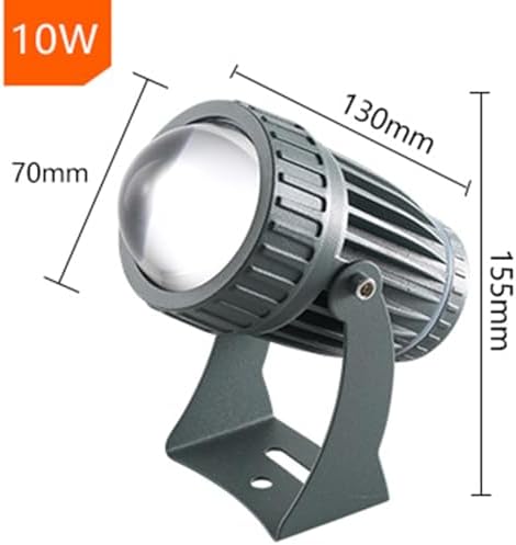 Outdoor LED Beam Spotlight - 10W Long Range Narrow Wall Lamp, IP65 Waterproof Adjustable Projection Light, for Bridge Billboard Exterior Building Lighting,Cold White 10W(24V) - Image 2