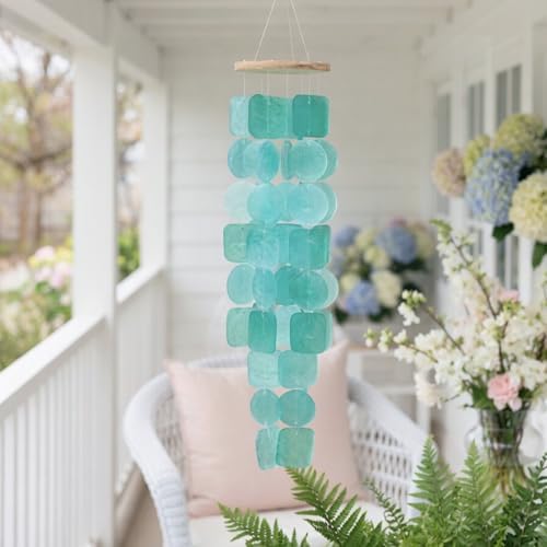 Turquoise Wind Chimes for Outside, Unique House Decor - Image 3