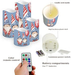 Dwarf Flameless Candles LED Pillar Candles Battery Operated Candles with Remote and Timers Color Changing Electric Fake Plastic Candles Patriotic Decoration Set of 4 - Image 3