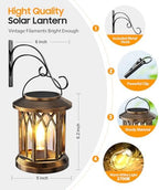 Solar Lantern Outdoor Lights with Wall Mount Kit, Upgraded Solar Lanterns - Image 2