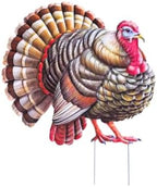DoukeLiu Metal Thanksgiving Turkey Garden Stake, Tom Turkey Yard Sign Stake, Fall Harvest Outdoor Lawn Patio Thanksgiving Decoration(16.5 * 14 * 0.6in) by DuoKeLiu