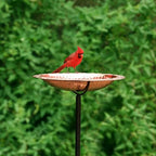 Good Directions Polished Copper Bird Bath on Garden Pole 13" - Image 2