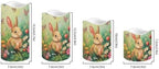 Easter Bunny Floral Flameless Candles LED Pillar Candles Battery Operated Candles with Remote and Timers Color Changing Electric Fake Plastic Candles Easter Decoration Set of 4 - Image 2
