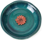 Topadorn 12.2'' Ceramic Birdbath & Birdfeeder for Small Birds Outdoors by Topadorn