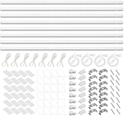 Barrina T5 Grow Lights, 3FT 128W (8 X 16W), 5000K Grow Lamp, 8 Packs, White by Barrina