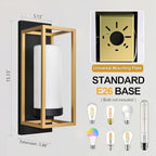 ALVIME Black and Gold Wall Sconce Set of 2 - Image 3