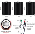 Black Remote Flameless Candles,LED Candle Black, 3"*4"-3pcs - Image 6