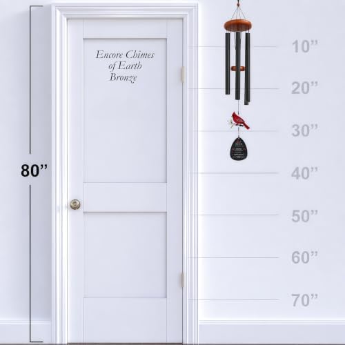 Cardinal Memorial Wind Chimes 36'' for Outside, Sympathy Gift with Mute Option, Cardinal Gifts for Loss of Loved One, Memory of Mom Dad Husband, Remembrance Gift for Mother Garden Porch Patio - Image 3