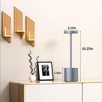 SAKRINGT 2 Pack Cordless Table Lamp Rechargeable,5000mAh Battery Operated Portable LED Table Light,Dimming Desk Lamp for Patio/Restaurant/Outdoor (Grey) - Image 2