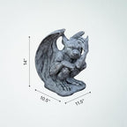 OLOMA Gothic Gargoyle Concrete Garden Statue Winged Beast Outdoor Garden Decor Fantasy Demon Lawn Ornament Mythical Creature Yard Sculpture Patio Porch Entryway Decor Weather Proof Accent Decor - Image 6