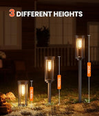 NEWMESSI Solar Powered Pathway Lights, 4 Pack, Warm White, IP65 - Image 4