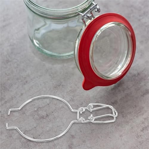 Mason Jar Hangers 10 Pcs Accessories Sealing Can Buckle Wire Clamps Jar Locking Stainless Steel Handle In Design For Hanging Bottle - Image 4
