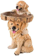 Garden Decor Garden Decoration Puppy Tree Ornaments Bird Bath Statue Dog Feeder Outdoor Decor by Unknown