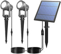 APONUO Solar Spot Lights Outdoor 2-in-1 Solar Landscape Lighting Dusk to Dawn Solar Uplights IP65 Waterproof 9.8ft Cable Outdoor Spot Lights for Yard Pathway Garden Tree Decoration (Cool White) by APONUO