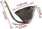 HongK- Upstreet Outdoor Dinner Bell Made For Ranch House Family Front Door Interior Exterior Décor | Wall Hanging Mount Heavy Cast Solid Iron Decoration Gold Large (H: 5" x W: 7") [P/N: ET-BELL002-L] - Image 7