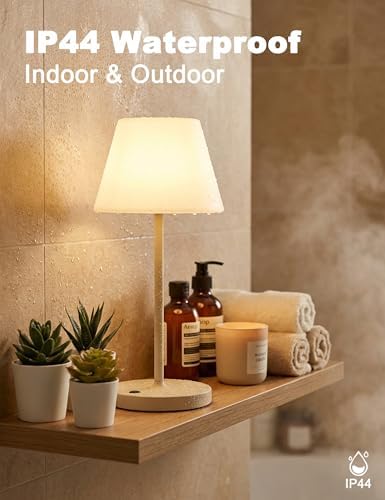 WEILAILUX Small Outdoor Table Lamp, Shower Lamp Waterproof (Mini Gold) - Image 3