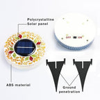 Outdoor Waterproof Mosaic Solar Ground Lights, Solar Disc Lights Outdoor Waterproof, Waterproof Colorful Glass LED Stake for Pathway Walkway Yard Patio Lawn(Purple) - Image 2