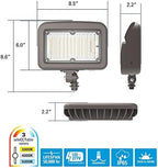 HALO Outdoor Integrated LED Large Floodlight, Bronze Finish, Selectable CCT 3000/4000/5000K, 11400 Max lumens, Dusk to Dawn - Image 3