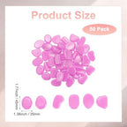 M METERXITY 50-Pack Glow in The Dark Rocks, 1.77" Resin Outdoor Garden Decorations Luminous Pebbles Stones for Garden Plants/Aquarium/Backyard Path, Aquarium Gravel [Light Purple] - Image 3