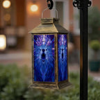 Solar Lantern Midnight Blue Violet Wolf Outdoor Waterproof Garden Hanging Lantern Solar Powered Lighting Outside Solar Light for Patio Yard Camping, Gifts for Women Mom - Image 6