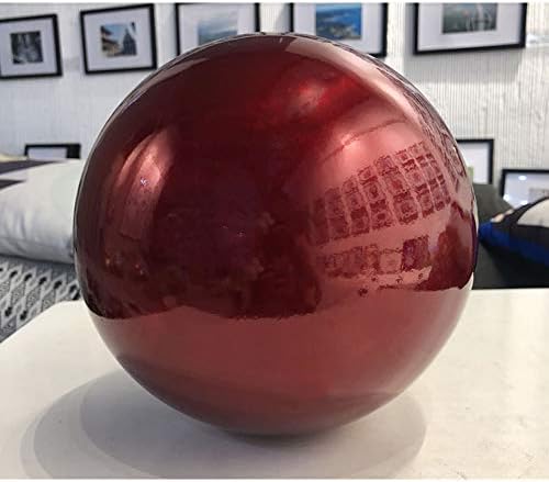 40cm/16inch Diameter Gazing Globe Mirror Ball,Red Stainless Steel Polished Reflective Smooth Garden Sphere,Colorful and Shiny Addition to Any Garden or Home - Image 2