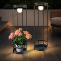 Outdoor Solar Floor Lamp with Plant Stand – Tall Waterproof Standing Light for Patio, Garden & Yard, Auto On/Off from Dusk to Dawn, No Wiring Needed by GardenStylebyLapsnail