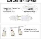 White Outdoor String Lights Waterproof 100FT Patio Lights for Wedding Yard - Image 4