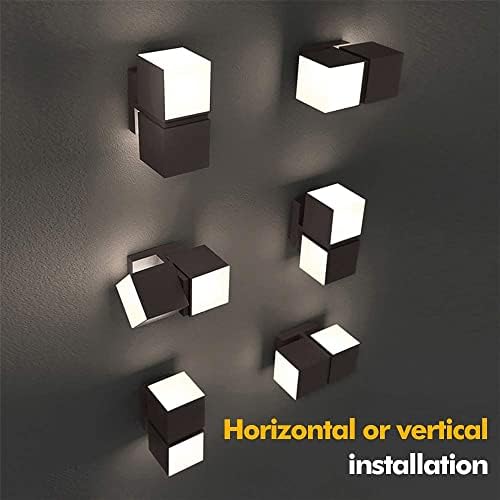 LUTEC Cuba 3000K 1100LM LED Integrated Porch Wall Light Outdoor and Indoor Bedroom LED Wall Lantern Sconce-Bronze - Image 5