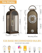 Outdoor Wall Lights Rustic Porch Light Bronze Exterior Lighting Fixture - Image 6
