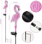 Flamingo Solar Lights Outdoor Decor, Solar Pink Flamingos Outdoor for Yard Decorations,Pink Neon Solar Flamingo Garden Lights for Outside,Pathways,Patio or Lawn Decor,Gifts for Mom(2Pack) - Image 2