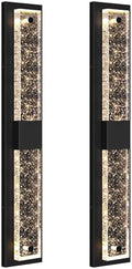 BesLowe 32‘’ Large Outdoor Wall Lights with Crystal Bubble Glass, 10W 3000K by BringYourBrightFuture