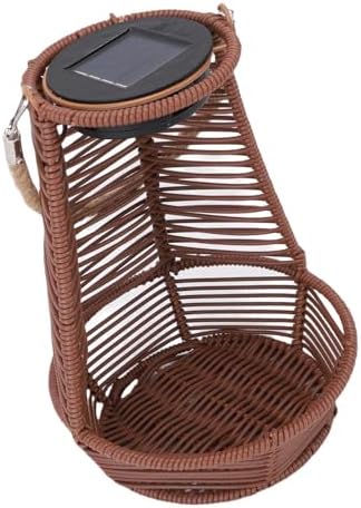 MAVIS LAVEN Garden Solar Light, Rattan Weave with Solar Lantern, Weatherproof and Efficient, Ideal for Outdoor Terraces and Balconies (Dark Brown) - Image 7