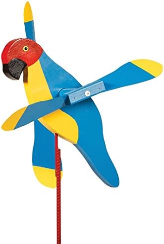 Macaw Whirligig/Whirly Bird Garden Spinner Lawn Decoration Amish-made by Dress+The+Yard