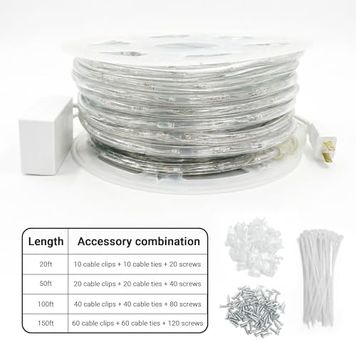 100ft Rope Lights For Outside, Connectable & Flexible Tube Lights with 8 Modes Controller,Waterproof Red LED Rope Lighting for Deck,Garden,Pool,Patio,Bedroom,Party,Indoor & Outdoor Landscape Lighting - Image 4
