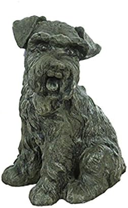 Solid Rock Stoneworks Scottish Terrier Stone Animal Statue 10in Tall Graphite Color by SolidRockStoneworksLLC