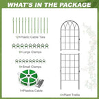 DoCred 4 Pack Garden Trellis for Climbing Plants, 59 Inch Metal Trellis - Image 6