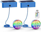 Skairipa Solar Pool Lights with Remote, Submersible Pool Lights 2 Pack by Skairipa
