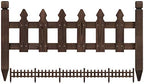 Yaheetech 355in Wooden Picket Fence Panels for Garden Beds,Dark Brown by Yaheetech