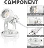 SUNVIE 2 Pack 3W LED Spot Lights Indoor 3000K Plug-in White Uplights Indoor - Image 5