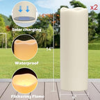 GenSwin Solar Candles Outdoor Waterproof Lantern Ivory White 4 x 14 in - Image 7