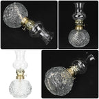 Vintage DIY Kerosene Lamp with Wick, Glass Base Xmas - Image 3