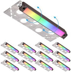 LEONLITE 12-Pack RGBCW 7 Inch LED Hardscape Lighting, Color Changing by LEONLITE