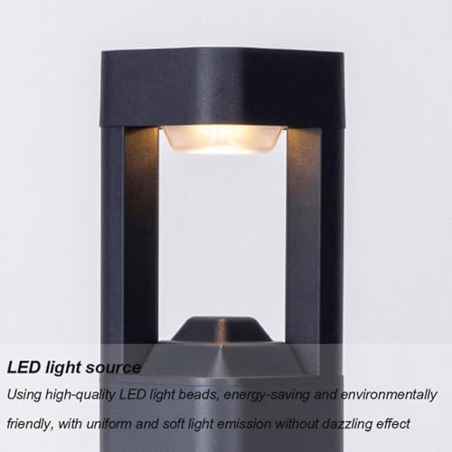 Landscape Path Lights IP65 Waterproof Bollard Lights 3000K Modern Outdoor Path Lights Bollard for Lawn, Patio, Courtyard, Driveway Landscape Lighting - Image 7