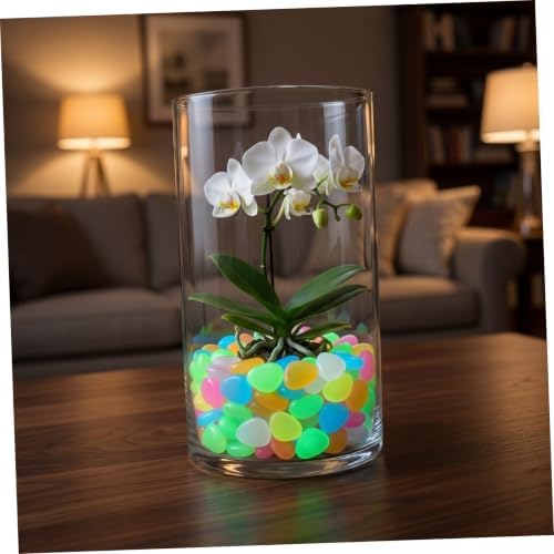 Resin Pebbles Easy to Use Glow-in-the-Dark 500pcs Recharge in Sunlight Luminous Stones Random Color for Outdoor Garden Decor for Pathways and Decorative Planters, Landscaping - Image 6